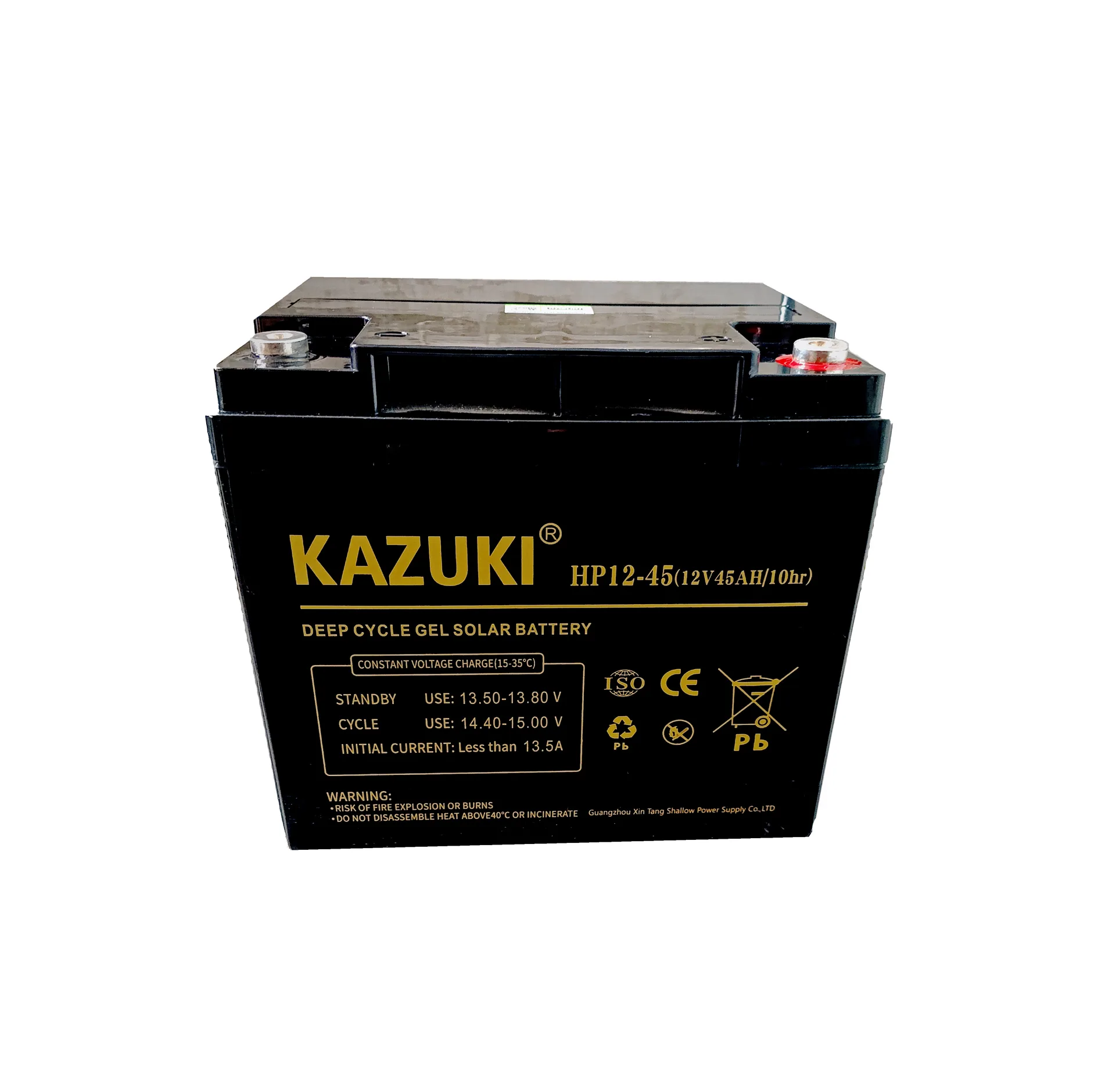 باتری UPS با ولتاژ 12 ولت و شدت جریان 45 آمپرساعت کازوکی مدل HP12-45 GEL