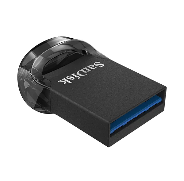 فلش مموری سن دیسک مدل ULTRA FIT CZ430 ظرفیت 512 گیگابایت با رابط USB 3.1 فوق‌سریع، طراحی فوق‌کوچک، نرم‌افزار امنیتی SanDisk SecureAccess و قابلیت بازیابی فایل RESCUEPRO Deluxe، مناسب ضبط خودرو و تلویزیون