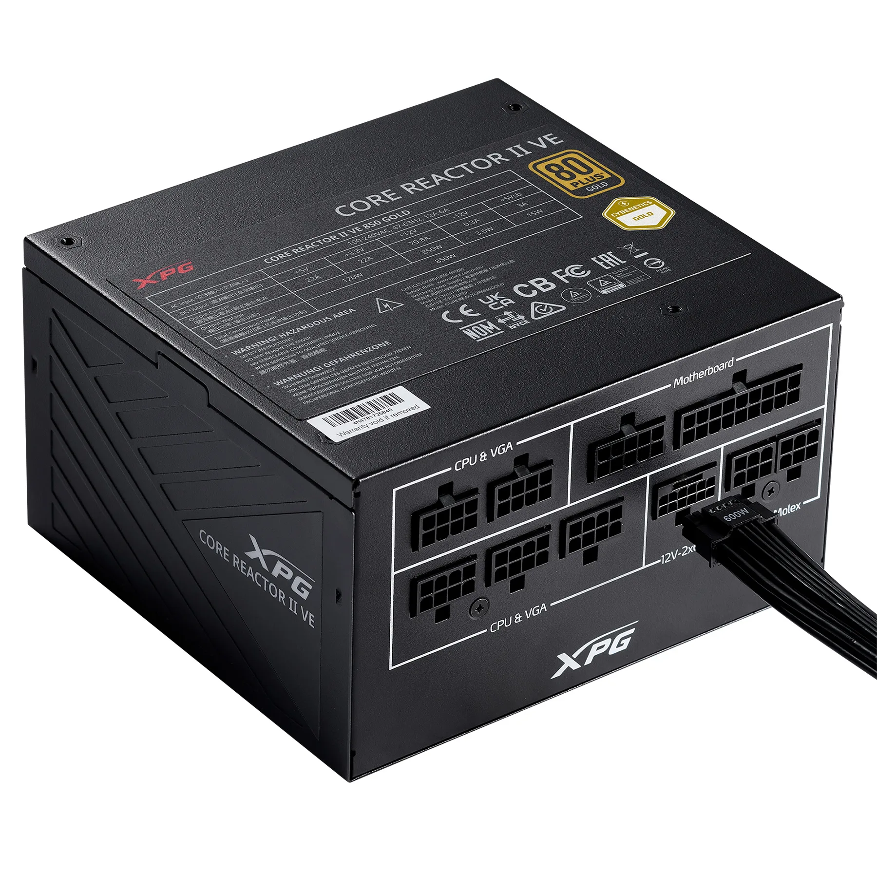 منبع تغذیه کامپیوتر ای دیتا ایکس پی جی مدل COREREACTOR II VE 850W