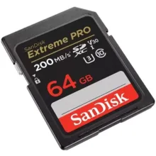 کارت حافظه SDXC سن دیسک مدل Extreme Pro V30 کلاس 10 استاندارد UHS-I U3 سرعت 200mbps ظرفیت 64 گیگابایت