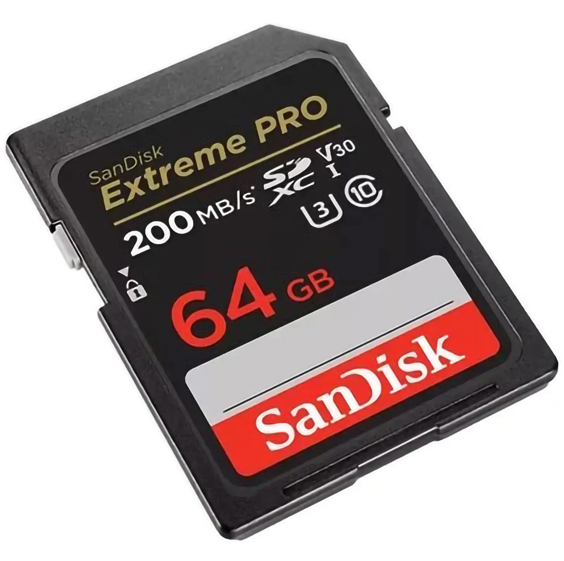 کارت حافظه SDXC سن دیسک مدل Extreme Pro V30 کلاس 10 استاندارد UHS-I U3 سرعت 200mbps ظرفیت 64 گیگابایت