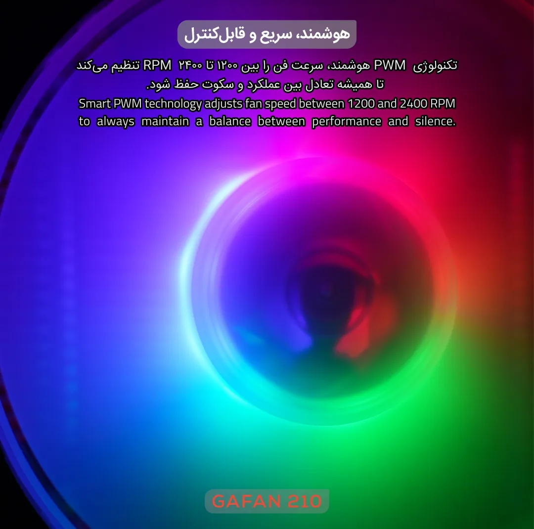 خنک‌کننده پردازنده تسکو مدل GAFAN 210 Skadi's Breath