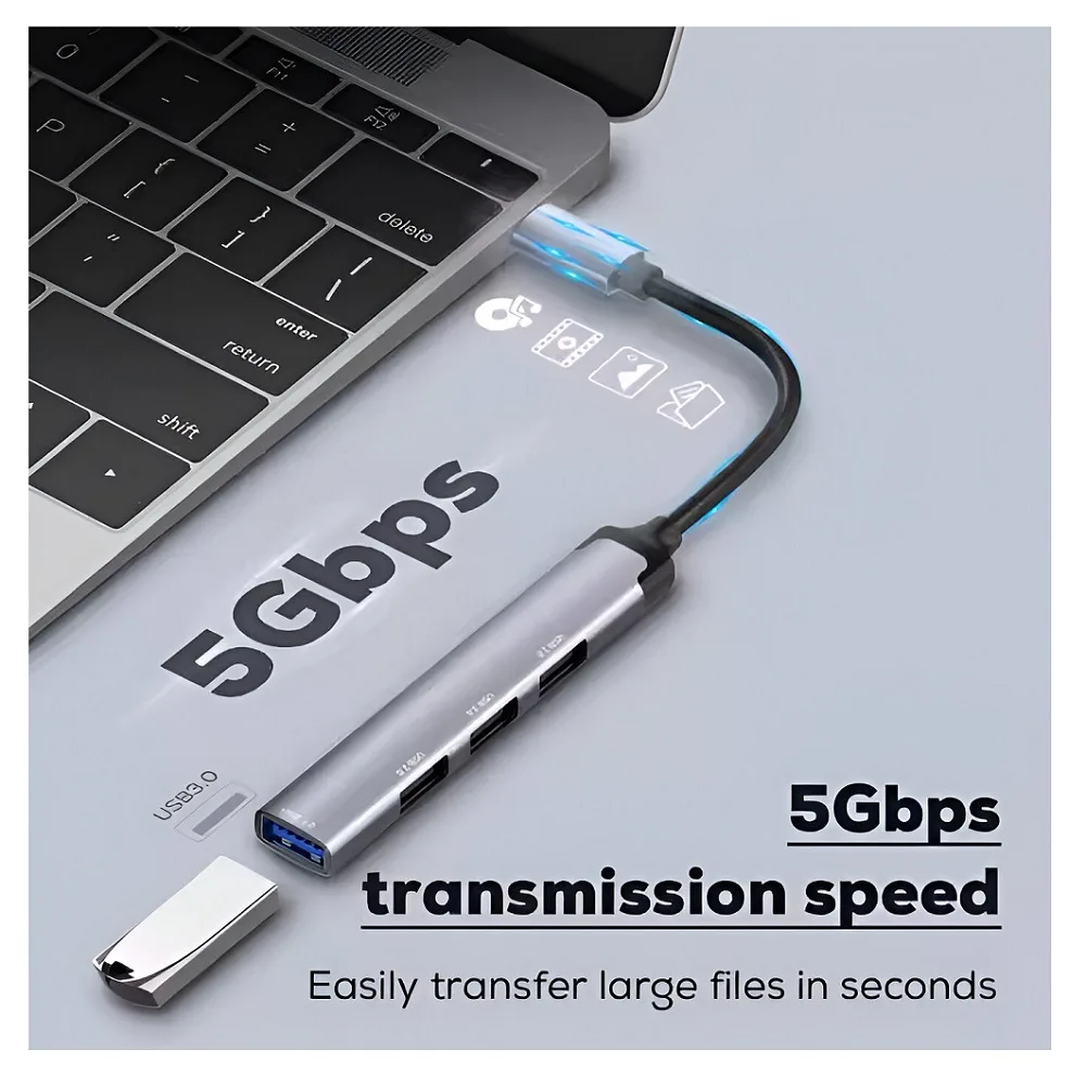 هاب 4 پورت USB-C الدینیو مدل DS-34U