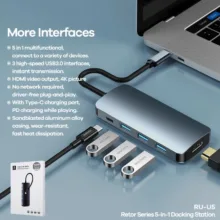 هاب 5 پورت USB-C ریمکس مدل RU-U5