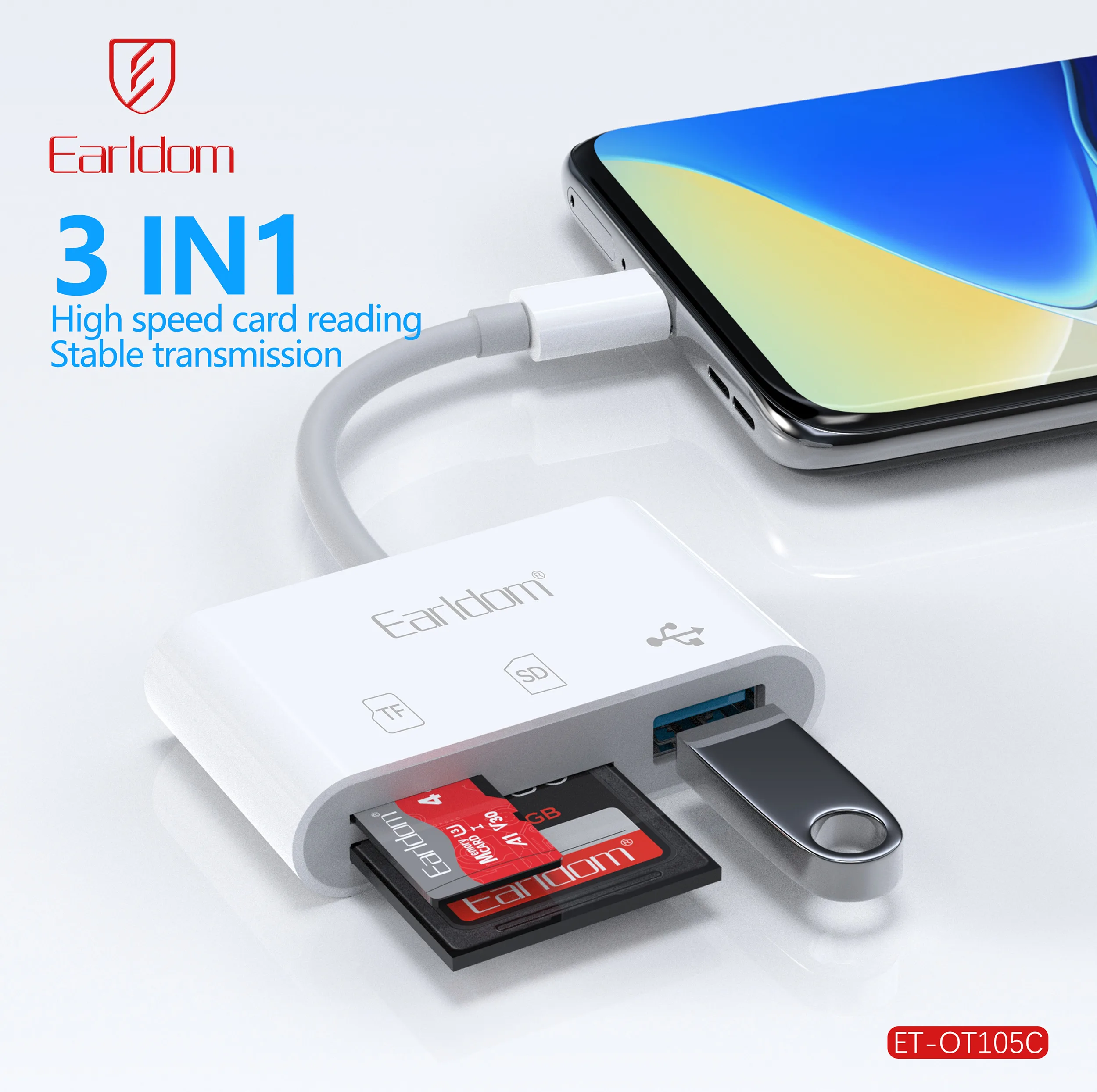 کارت خوان و مبدل OTG ارلدام مدل OT105C