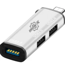هاب 3 پورت USB 3.0 آیرون ایکس مدل TYPEC HUB300