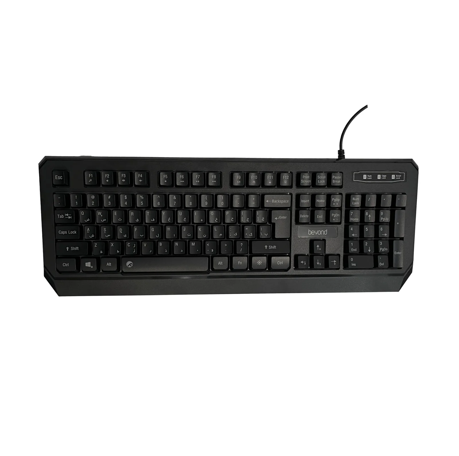 کیبورد بیاند مدل Bk-7140، سوئیچ ممبران، Full-size، نورپردازی LED RGB