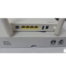 مودم فیبر نوری دوبانده مدل EG8145V5 با پشتیبانی از شبکه 4G، سرعت بی‌سیم تا 866 مگابیت، دو آنتن خارجی، قابلیت اتصال 10 کاربر و رابط USB مناسب استفاده خانگی و اداری