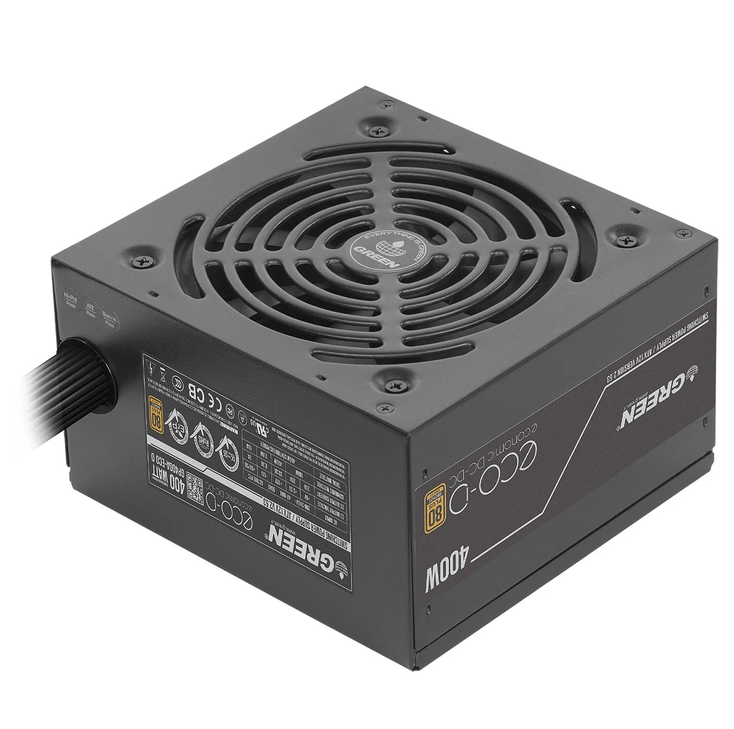 منبع تغذیه کامپیوتر 400W وات گرین مدل GP400A-ECO D