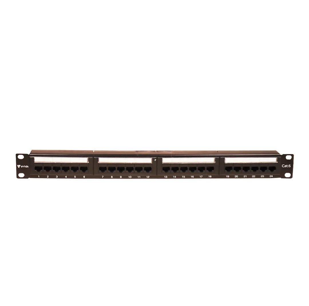 پچ پنل 24 پورت CAT6 UTP وی نت مدل V-NPC6U024