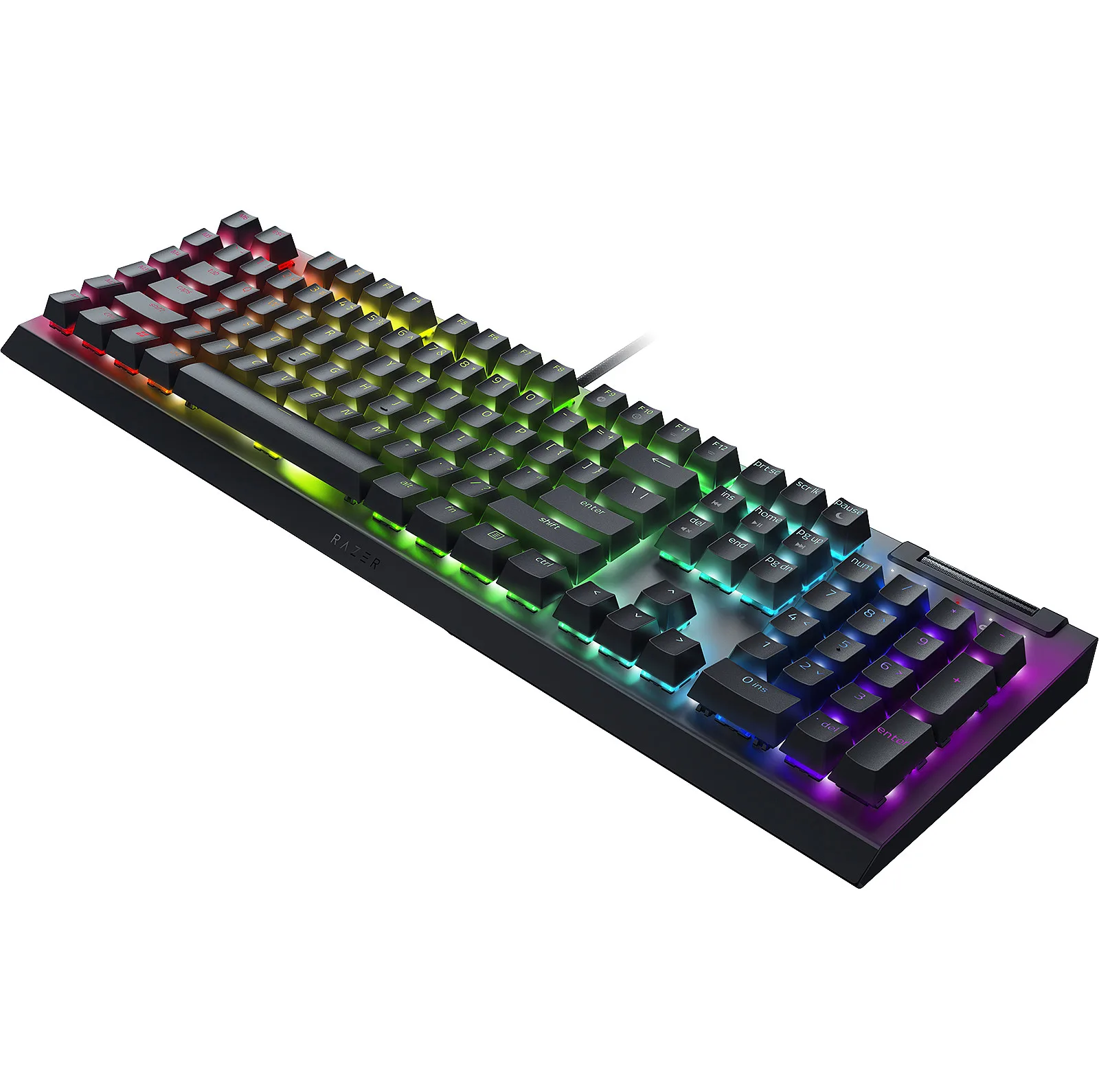 کیبورد مخصوص بازی ریزر مدل Blackwidow V4X Green switch