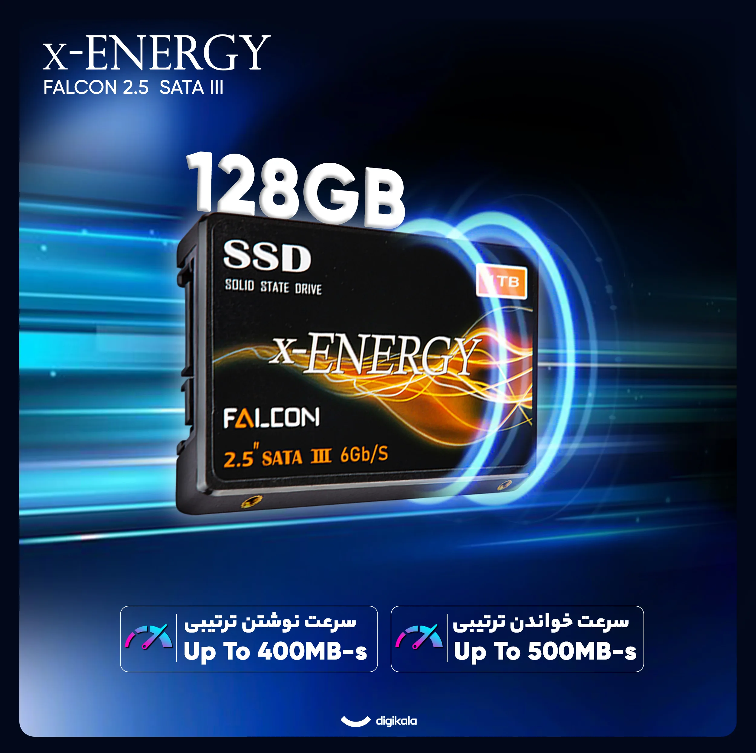اس اس دی اینترنال SATA III ایکس انرژی مدل FALCON ظرفیت 128 گیگابایت