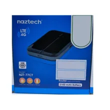 مودم 4G LTE قابل حمل نزتک مدل NZT-77CT با باتری 2100 میلی‌آمپر، پشتیبانی از 10 کاربر همزمان، آنتن داخلی، پورت USB Type-C و شیار سیم کارت میکرو
