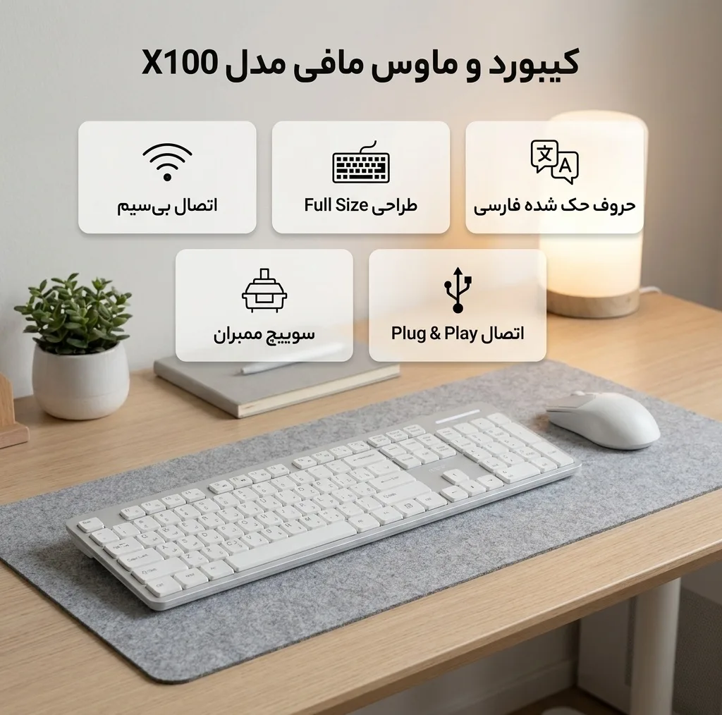 کیبورد و ماوس مافی مدل X100