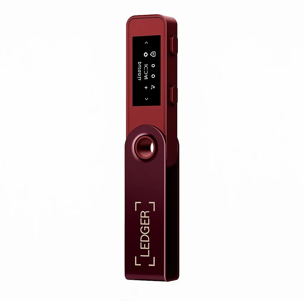 کیف پول سخت افزاری لجر مدل نانو اس پلاس طرح Crimson Magenta