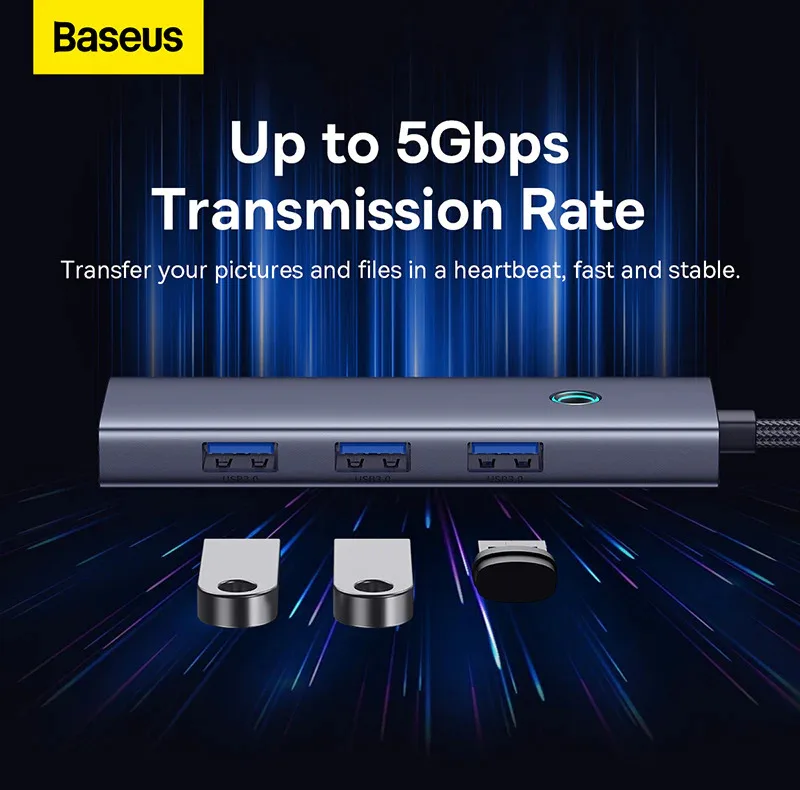 هاب 4 پورت USB-C باسئوس مدل UltraJoy Series Expansion
