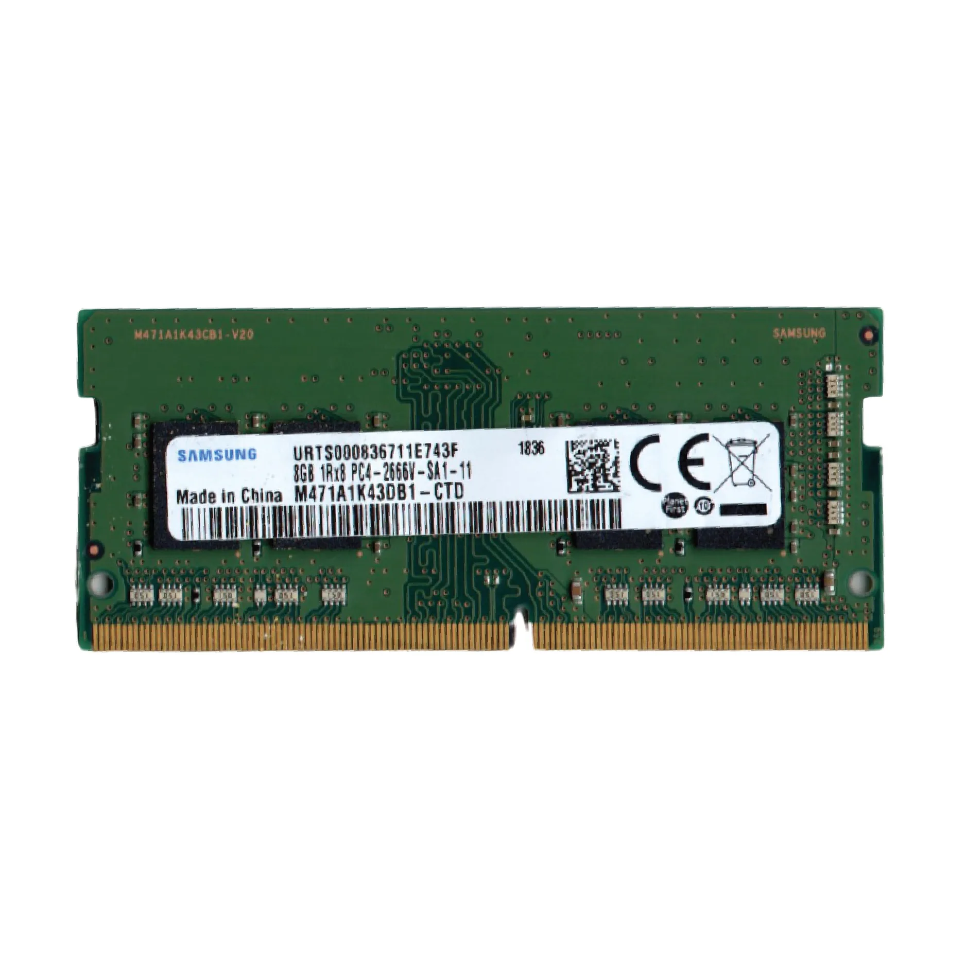 رم لپ تاپ DDR4 تک کاناله 2666 مگاهرتز CL11 سامسونگ مدل PC4 ظرفیت 8 گیگابایت