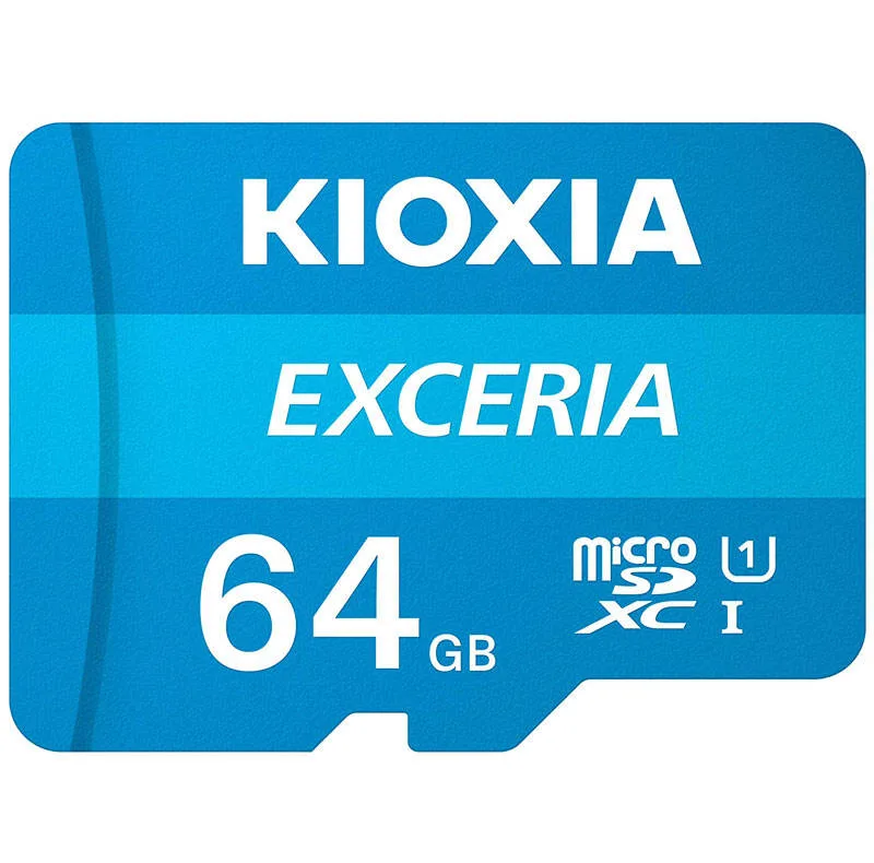 کارت حافظه‌ microSDHC کیوکسیا مدل Exceria کلاس 10 استاندارد UHS-I U1 سرعت 100MBps ظرفیت 64 گیگابایت به همراه آداپتور SD