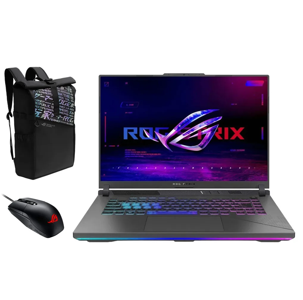 لپ تاپ 16 اینچی ایسوس مدل ROG Strix G16 G614JVR-Core i9 14900HX-RTX4060 8GB-24GB DDR5 5600MHz-1TB SSD-WUXGA 165Hz به همراه کیف و ماوس - کاستوم شده